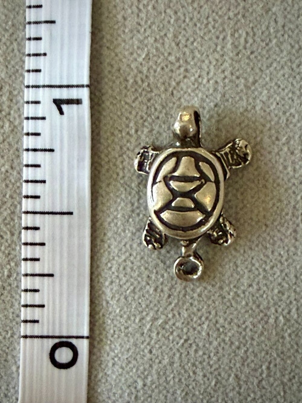 Silver Turtle Connector Charm Two Loop Pendant Bracelet Southwestern Boho